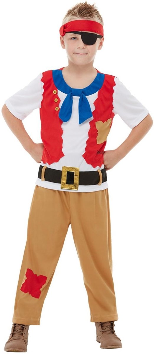 Piraat & Viking Kostuum | Horrible Histories Waanzinnig Om Te Weten Piraat | Jongen | Medium | Carnaval kostuum | Verkleedkleding